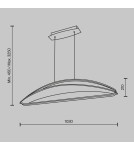 Maytoni Breeze Lampa Wisząca LED 34W 2040lm 3000K Mosiądz MOD281PL-L34BS3K Maytoni Breeze Lampa Wisząca LED 34W 2040lm 3000K Mosiądz MOD281PL-L34BS3K
