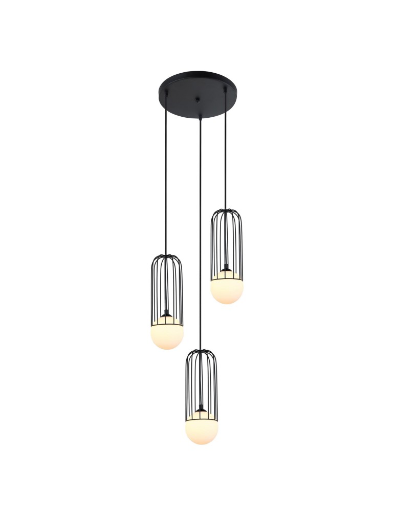 Lampy wiszące loftowe - ITALUX Simon Czarny Wisząca 3xG9 25W MDM-3938/3 BK - produkt kolory-swiatla.pl 1