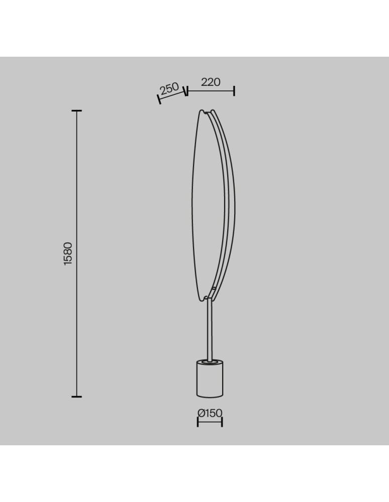 Maytoni Breeze Lampa Podłogowa LED 33W 1980lm 3000K Mosiądz MOD281FL-L33BS3K