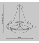 Lampy wiszące - Maytoni Breeze Lampa Wisząca LED 45W 2700lm 3000K Mosiądz MOD281PL-L45BS3K - product 7