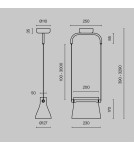 Maytoni Cabaret Lampa Wisząca LED 8W 850lm 3000K Mosiądz MOD170PL-L8BS3K Maytoni Cabaret Lampa Wisząca LED 8W 850lm 3000K Mosiądz MOD170PL-L8BS3K