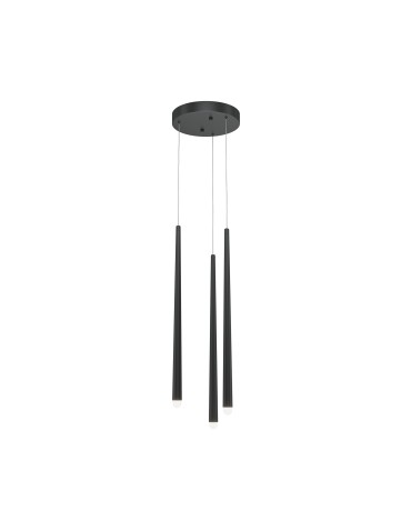Maytoni Cascade Lampa Wisząca Sople LED 19W 1400lm Czarny MOD132PL-L18BK