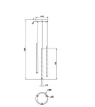 Maytoni Cascade Lampa Wisząca Sople LED 19W 1500lm Mosiądz MOD132PL-L18BSK Maytoni Cascade Lampa Wisząca Sople LED 19W 1500lm Mosiądz MOD132PL-L18BSK