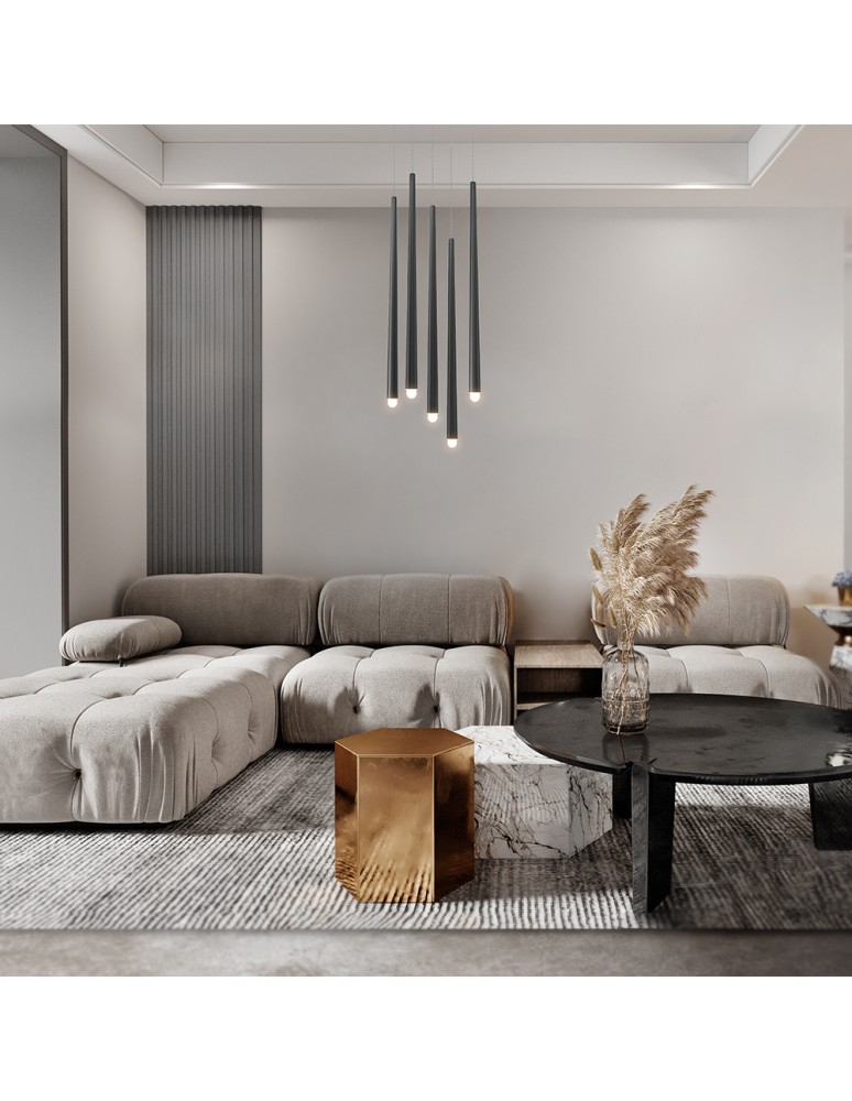 Maytoni Cascade Lampa Wisząca Sople LED 31W 2400lm Czarny MOD132PL-L30BK Maytoni Cascade Lampa Wisząca Sople LED 31W 2400lm Czarny MOD132PL-L30BK
