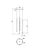 Lampy wiszące - Maytoni Cascade Lampa Wisząca Sople LED 31W 2250lm Mosiądz MOD132PL-L30BSK - product 4