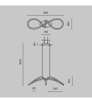 Maytoni Curve Lampa Wisząca Nowoczesna LED 42W 2800lm 4000K Złoty MOD156PL-L52G4K Maytoni Curve Lampa Wisząca Nowoczesna LED 42W 2800lm 4000K Złoty MOD156PL-L52G4K