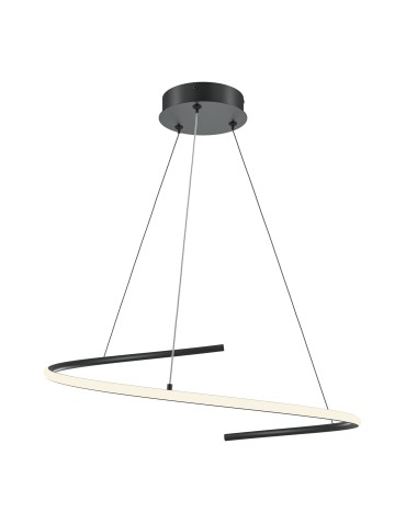 Maytoni Curve Lampa Wisząca Nowoczesna LED 31W 1600lm Czarny MOD242PL-L33BK