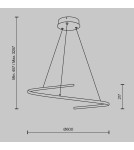 Maytoni Curve Lampa Wisząca Nowoczesna LED 31W 2100lm Mosiądz MOD242PL-L33BSK Maytoni Curve Lampa Wisząca Nowoczesna LED 31W 2100lm Mosiądz MOD242PL-L33BSK