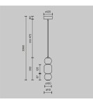Lampy wiszące - Maytoni Drop Lampa Wisząca LED 16W 2000lm 3000K Złoty MOD273PL-L16G3K - product 2