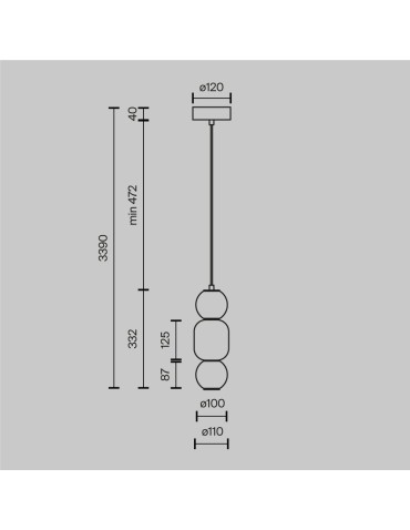 Maytoni Drop Lampa Wisząca LED 16W 2000lm 3000K Złoty MOD273PL-L16G3K - produkt 2