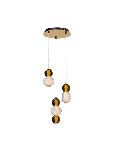 Maytoni Drop Lampa Wisząca LED 33W 4000lm 3000K Złoty MOD273PL-L33G3K