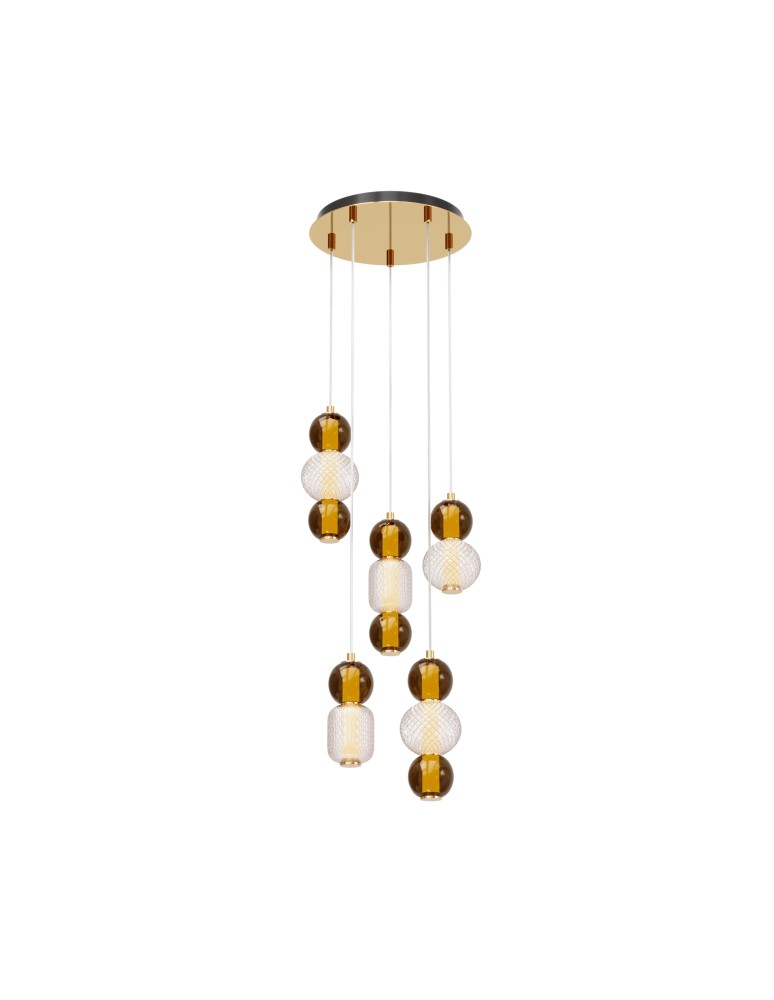 Maytoni Drop Lampa Wisząca LED 80W 9300lm 3000K Złoty MOD273PL-L80G3K