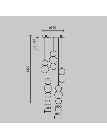 Maytoni Drop Lampa Wisząca LED 80W 9300lm 3000K Złoty MOD273PL-L80G3K - product 2