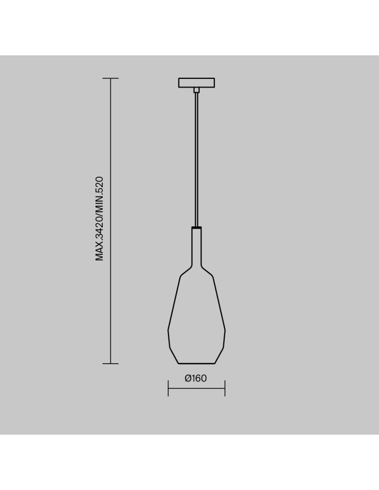 Maytoni Duality Lampa Wisząca 1xE27 60W Czarny MOD271PL-01B9