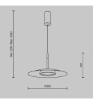 Maytoni El Lampa Wisząca LED 12W 500lm 3000K Czarny MOD041PL-L15B3K1 Maytoni El Lampa Wisząca LED 12W 500lm 3000K Czarny MOD041PL-L15B3K1