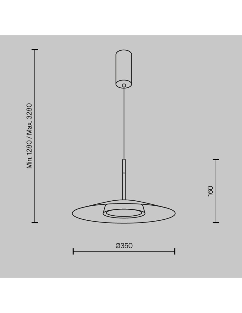 Maytoni El Lampa Wisząca LED 12W 500lm 3000K Czarny MOD041PL-L15B3K1 Maytoni El Lampa Wisząca LED 12W 500lm 3000K Czarny MOD041PL-L15B3K1