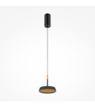 Maytoni El Lampa Wisząca LED 12W 650lm 3000K Czarny, Złoty MOD041PL-L15GB3K Maytoni El Lampa Wisząca LED 12W 650lm 3000K Czarny, Złoty MOD041PL-L15GB3K