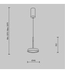 Maytoni El Lampa Wisząca LED 12W 800lm 3000K Biały, Złoty MOD041PL-L15WG3K Maytoni El Lampa Wisząca LED 12W 800lm 3000K Biały, Złoty MOD041PL-L15WG3K