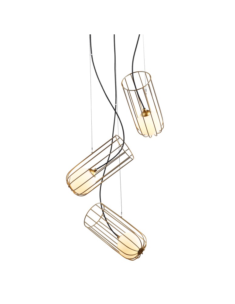 Lampy wiszące loftowe - ITALUX Coco Złoty Wisząca 3xG9 25W MDM-3941/3 GD - product kolory-swiatla.pl 2