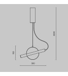 Maytoni Enigma Wisząca Regulowana LED 5W 350lm 3000K Biały MOD150PL-L5W3K Maytoni Enigma Wisząca Regulowana LED 5W 350lm 3000K Biały MOD150PL-L5W3K