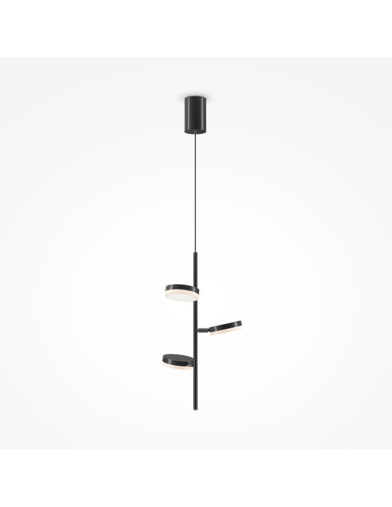 Lampy wiszące - Maytoni Fad Lampa Wisząca LED 18W 1100lm 3000K Czarny MOD070PL-L18B3K - product kolory-swiatla.pl 2
