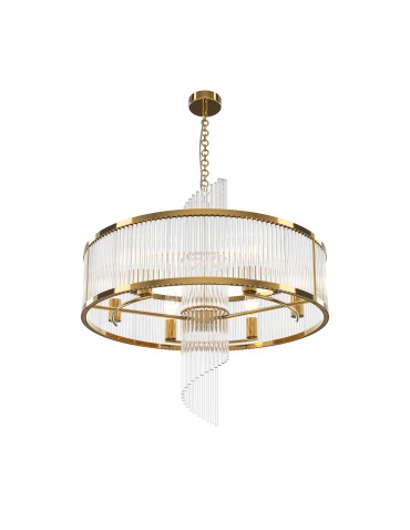 Maytoni Frame Żyrandol Glamour 6xE14 60W Złoty MOD174PL-06G