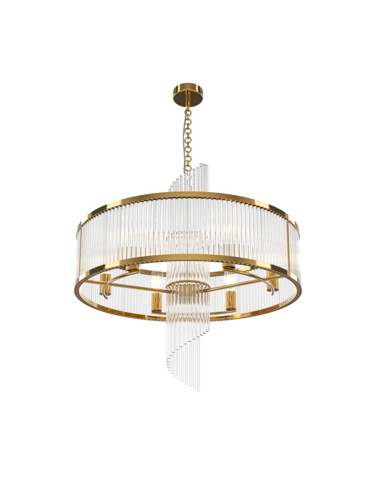 Maytoni Frame Żyrandol Glamour 6xE14 60W Złoty MOD174PL-06G Maytoni Frame Żyrandol Glamour 6xE14 60W Złoty MOD174PL-06G