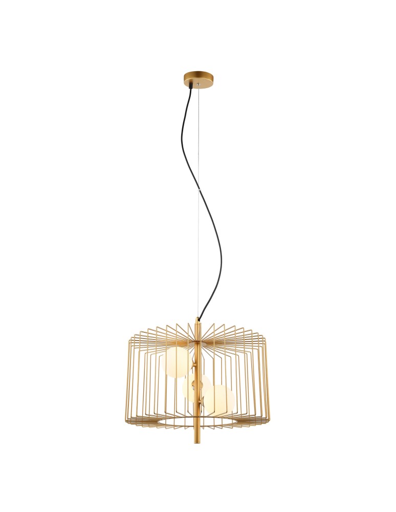 Lampy wiszące loftowe - ITALUX Daren Złoty Wisząca 3xG9 25W MDM-3937/3 GD - product kolory-swiatla.pl 2