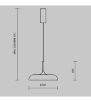 Lampy wiszące - Maytoni Gerhard Lampa Wisząca Skandynawska LED 19W 800lm 3000K Czarny MOD189PL-L12B3K1 - product 2