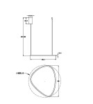 Maytoni Glint Lampa Wisząca LED 24W 1500lm 3000K Mosiądz MOD072PL-L28BS3K1 Maytoni Glint Lampa Wisząca LED 24W 1500lm 3000K Mosiądz MOD072PL-L28BS3K1