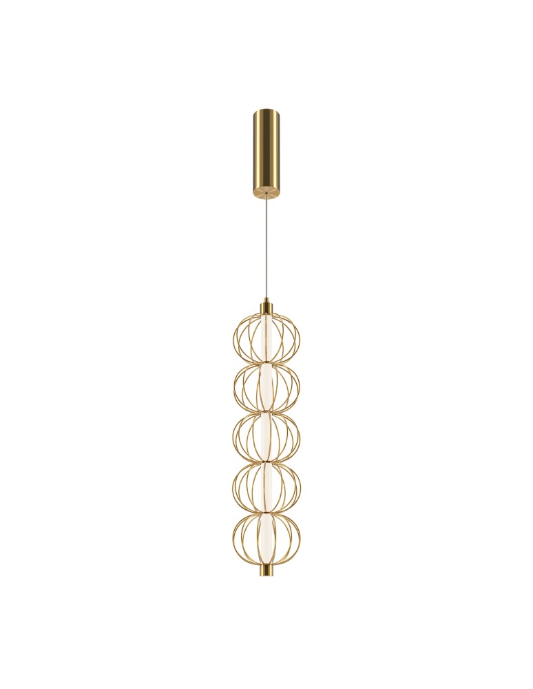 Maytoni Golden Cage Lampa Wisząca LED 17W 1050lm 3000K Złoty MOD216PL-L10G3K Maytoni Golden Cage Lampa Wisząca LED 17W 1050lm 3000K Złoty MOD216PL-L10G3K