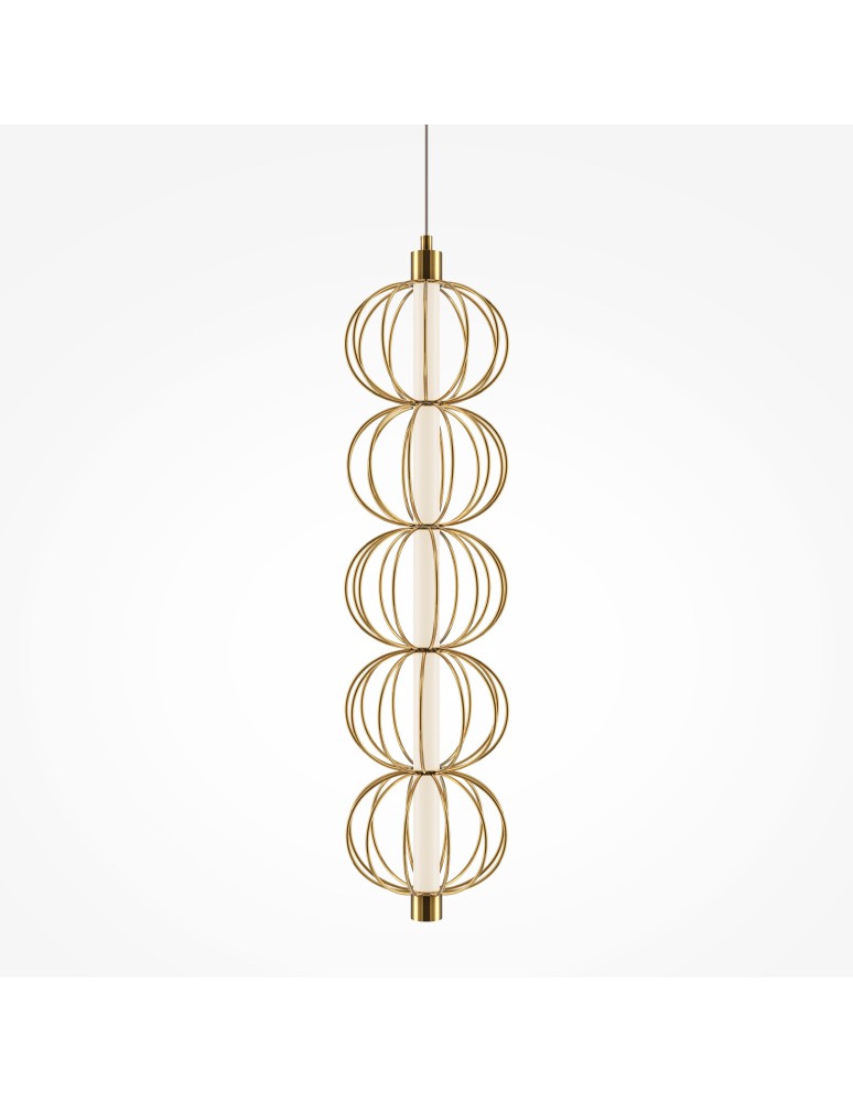 Maytoni Golden Cage Lampa Wisząca LED 17W 1050lm 3000K Złoty MOD216PL-L10G3K Maytoni Golden Cage Lampa Wisząca LED 17W 1050lm 3000K Złoty MOD216PL-L10G3K