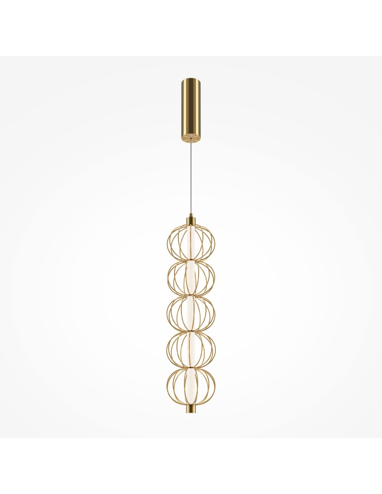 Maytoni Golden Cage Lampa Wisząca LED 17W 1050lm 3000K Złoty MOD216PL-L10G3K Maytoni Golden Cage Lampa Wisząca LED 17W 1050lm 3000K Złoty MOD216PL-L10G3K