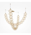 Maytoni Golden Cage Lampa Wisząca LED 107W 6110lm 3000K Złoty MOD216PL-L55G3K Maytoni Golden Cage Lampa Wisząca LED 107W 6110lm 3000K Złoty MOD216PL-L55G3K