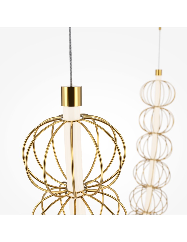 Maytoni Golden Cage Lampa Wisząca LED 107W 6110lm 3000K Złoty MOD216PL-L55G3K Maytoni Golden Cage Lampa Wisząca LED 107W 6110lm 3000K Złoty MOD216PL-L55G3K