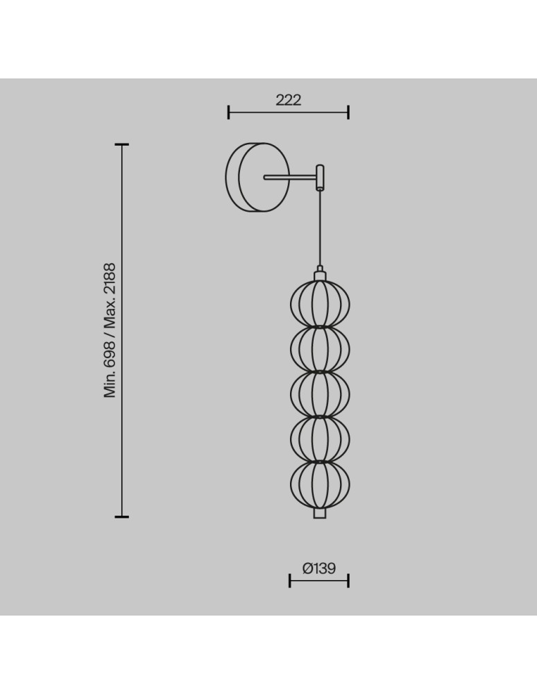 Maytoni Golden Cage Kinkiet Wiszący LED 17W 1100lm 3000K Złoty MOD216WL-L10G3K Maytoni Golden Cage Kinkiet Wiszący LED 17W 1100lm 3000K Złoty MOD216WL-L10G3K