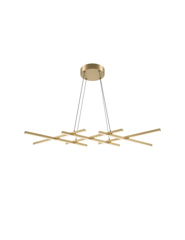 Maytoni Halo Lampa Wisząca LED 40W 1400lm Mosiądz MOD244PL-L50BSK