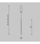 Lampy wiszące - Maytoni Halo Lampa Wisząca Rurka LED 11W 600lm Czarny MOD246PL-L12BK - product 6