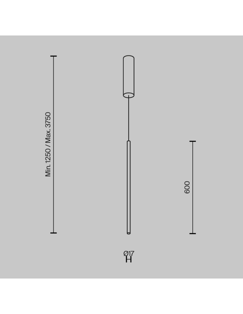 Maytoni Halo Lampa Wisząca Rurka LED 11W 600lm Czarny MOD246PL-L12BK