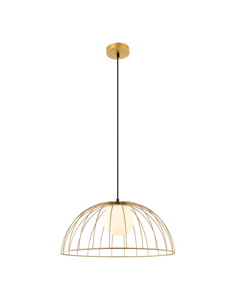 Lampy wiszące loftowe - ITALUX Louis Złoty Wisząca 1xE27 40W MDM-3761/1L GD - product kolory-swiatla.pl 2