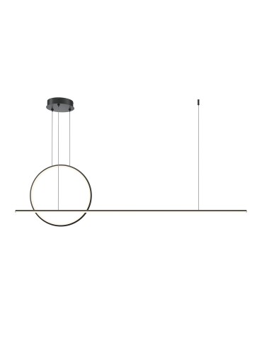 Maytoni Halo Lampa Wisząca LED 40W 1500lm Czarny MOD247PL-L49BK