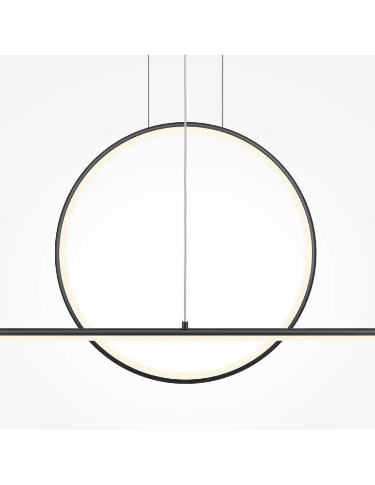 Maytoni Halo Lampa Wisząca LED 40W 1500lm Czarny MOD247PL-L49BK Maytoni Halo Lampa Wisząca LED 40W 1500lm Czarny MOD247PL-L49BK