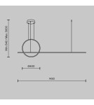 Maytoni Halo Lampa Wisząca LED 40W 1500lm Czarny MOD247PL-L49BK Maytoni Halo Lampa Wisząca LED 40W 1500lm Czarny MOD247PL-L49BK
