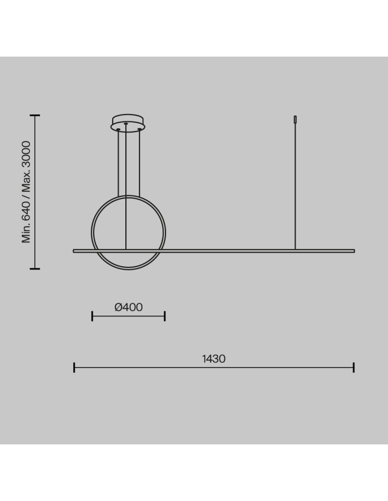 Maytoni Halo Lampa Wisząca LED 40W 1500lm Czarny MOD247PL-L49BK Maytoni Halo Lampa Wisząca LED 40W 1500lm Czarny MOD247PL-L49BK