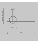 Maytoni Halo Lampa Wisząca LED 40W 2100lm Mosiądz MOD247PL-L49BSK Maytoni Halo Lampa Wisząca LED 40W 2100lm Mosiądz MOD247PL-L49BSK