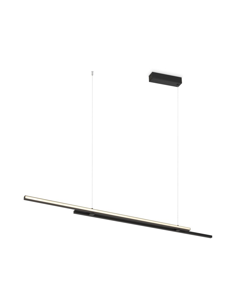 Maytoni Halo Lampa Wisząca Pozioma LED 48W 2200lm Czarny MOD005PL-L48BK