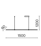 Lampy wiszące - Maytoni Halo Lampa Wisząca Pozioma LED 48W 2200lm Czarny MOD005PL-L48BK - product 2