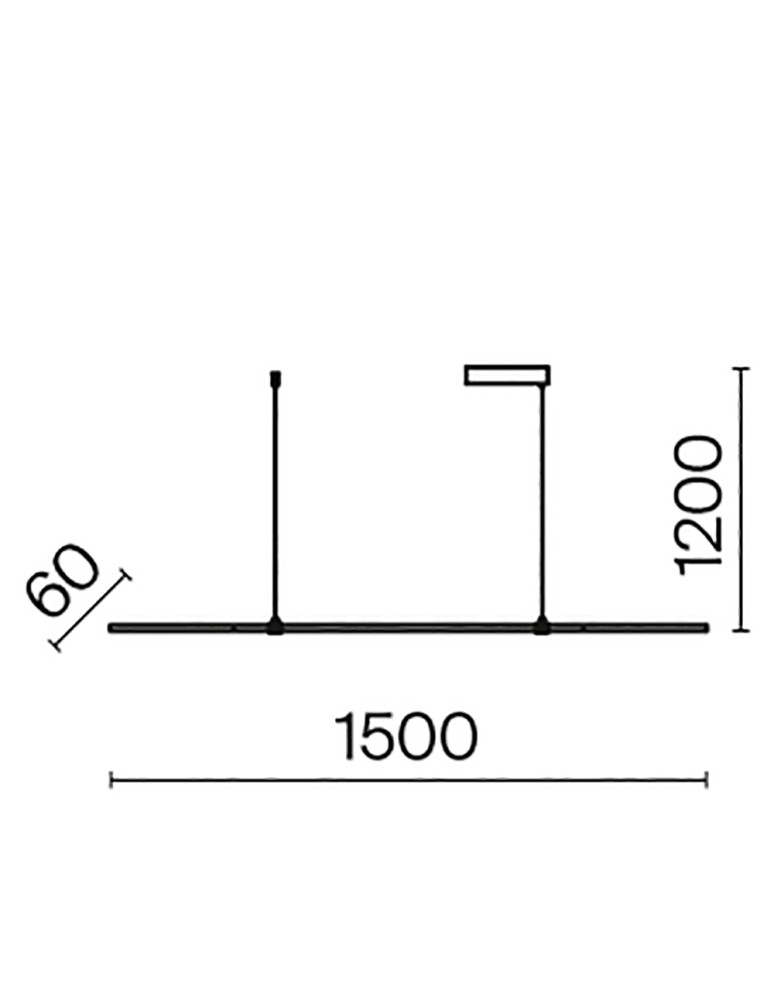 Lampy wiszące - Maytoni Halo Lampa Wisząca Pozioma LED 48W 2200lm Czarny MOD005PL-L48BK - product kolory-swiatla.pl 2