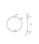 Maytoni Halo Kinkiet Ring LED 47W 2300lm 4000K Mosiądz MOD005WL-L46BSK1 Maytoni Halo Kinkiet Ring LED 47W 2300lm 4000K Mosiądz MOD005WL-L46BSK1