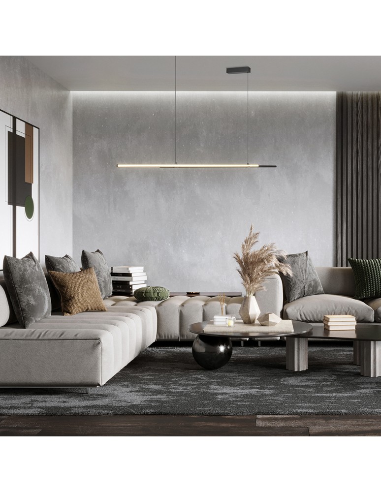 Maytoni Halo Lampa Wisząca Pozioma LED 48W 2200lm 4000K Czarny MOD005PL-L36BK